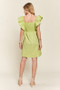 ADORA Smocked Back Ruffled Cap Sleeve Babydoll Dress