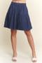 ADORA Elastic Waist Wide Leg Denim Shorts