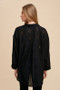 Annie Wear Openwork Button Down Drop Shoulder Shirt