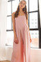 ADORA Square Neck Wide Leg Overalls with Pockets