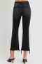 RISEN Full Size Raw Hem Cropped Flare Jeans Plus Size