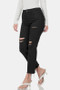 Zenana Distressed Raw Hem Cropped Jeans