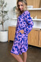 Double Take Full Size Printed Ruffle Hem Dress with Pocket
