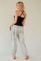 Davi & Dani Rhinestone Elastic Waist Joggers
