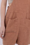 VERY J Sleeveless Double Gauze Overalls with Pockets