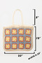 Fame Flower Braided Tote Bag