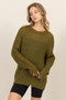 HYFVE Distressed Long Sleeve Knit Top