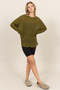 HYFVE Distressed Long Sleeve Knit Top