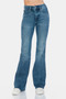 Judy Blue Full Size Tummy Control Cut Hem Flare Jeans