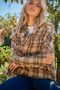And The Why Full Size Button Up Raw Hem Plaid Shirt