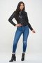 Coalition LA Zip Up Vegan Moto Jacket