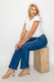 bytos Full Size Cat's Whiskers High Rise Straight Jeans