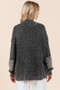 Mittoshop Contrast Patch Open Front Mineral Wash Cardigan