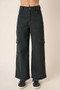 Mittoshop Wide Leg High Waist Pants with Cargo Pockets