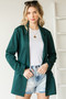 First Love Full Size Open Front Long Sleeve Blazer with Pockets