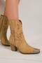 Beast Fashion Cut-Out Floral Embroidery Boots
