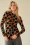 Davi & Dani Heart Print Long Sleeve Top