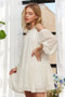 ADORA Cold Shoulder Balloon Sleeve Mini Dress