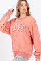 SAGE + FIG LOVE Path Applique Drop Shoulder Sweatshirt