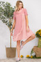 Celeste Full Size Decor Button Short Sleeve Dress with Pockets Plus Size