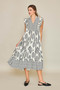 Umgee Full Size Boarder Print Midi Dress Plus Size
