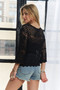 ADORA Front Drawstring Crochet Top