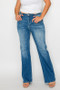 bytos Full Size Distressed High Rise Jeans with Pockets