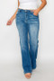 bytos Full Size Distressed High Rise Jeans with Pockets