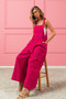 BiBi Vintage Washed Corduroy Wide Leg Overalls