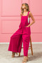 BiBi Vintage Washed Corduroy Wide Leg Overalls