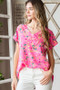 Heimish Full Size Animal print V-Neck Short Sleeve T-Shirt Plus Size