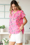 Heimish Full Size Animal print V-Neck Short Sleeve T-Shirt Plus Size