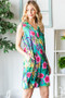 Heimish Full Size Floral Johnny Collar Sleeveless Dress Plus Size