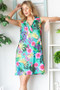 Heimish Full Size Floral Johnny Collar Sleeveless Dress Plus Size