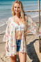 Heimish Full Size Multi Color Floral Open Cardigan Plus Size
