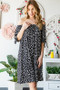 Heimish Full Size Short Sleeve Off Shoulder Animal Mini Dress Plus Size