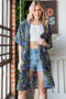 Heimish Full Size Half Sleeve Floral Open Cardigan Plus Size
