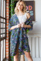 Heimish Full Size Half Sleeve Floral Open Cardigan Plus Size