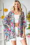 Heimish Full Size Multi Color Snake Open Cardigan Plus Size