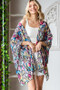 Heimish Full Size Multi Color Snake Open Cardigan Plus Size
