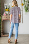 Heimish Full Size Short Sleeve Crisscross Animal Babydoll Top Plus Size
