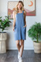 Heimish Full Size Ribbed Sleeveless Mini Tank Dress Plus Size