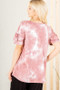 Heimish Full Size Ruffled Sleeve Tie Dye Top Plus Size