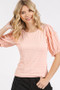 Mittoshop Frill Round Neck Half Sleeve Blouse