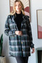 Heimish Plaid Button Down Long Sleeve Hooded Cardigan