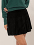 HYFVE High Waist Knit Pleated Flare Mini Skirt