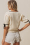 BiBi Contrast Binding Buttoned Cardigan