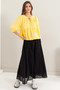 HYFVE Eyelet High-Waist Midi Skirt