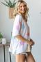 HOPELY Full Size Multi Colored Star Print T-Shirt