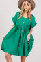 SAGE + FIG Full Size Button Up Short Sleeve Dress